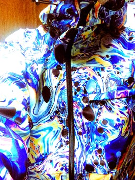 「アイテム（マウンテンパーカー、ブルー系）」を使った、🌧y-t🌧さん（メンズ・169cm）の冬コーディネート