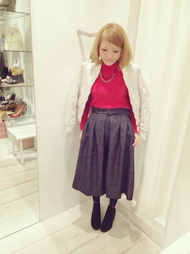 「STUDIOUS SELECT(STUDIOUS SELECT)」｜「アイテム（ブーツ）」を使った、テラダアイリさん（レディース・163cm）の秋コーディネート