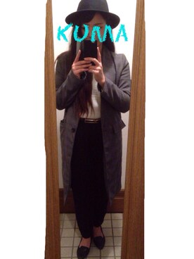 「ENVYM（アンビー）のアイテム（チェスターコート）」を使った、kumaさん（レディース・161cm）の秋コーディネート