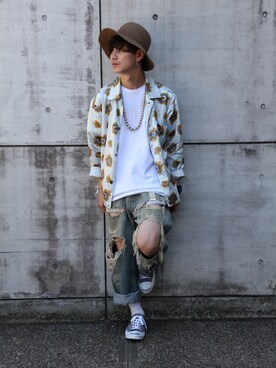 「CONVERSE（コンバース）のアイテム（その他）」を使った、MANYさん（メンズ・171cm）の夏コーディネート