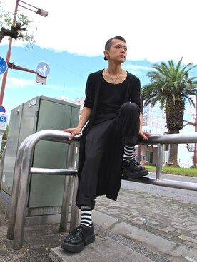 「ジョージコックス」｜「アイテム（アクセサリー）」を使った、MANYさん（メンズ・167cm）の秋コーディネート