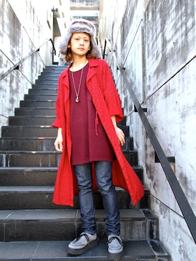「ジョージコックス」｜「アイテム（アクセサリー）」を使った、MANYさん（メンズ・167cm）の冬コーディネート