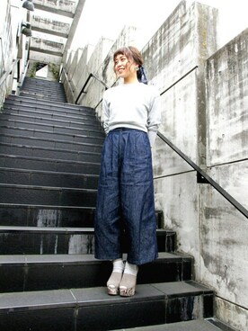 「603（ロクマルサン）のアイテム（デニムパンツ）」を使った、MANYさん（レディース・157cm）の春コーディネート