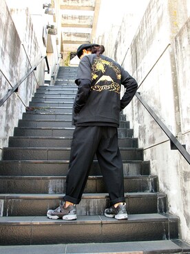 「SASQUATCHfabrix.（サスクワァッチファブリックス）のアイテム（ジャケット/アウター）」を使った、MANYさん（メンズ・175cm）の春コーディネート