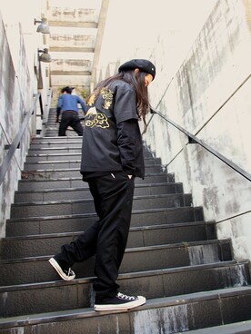 「SASQUATCHfabrix.（サスクワァッチファブリックス）のアイテム（ジャケット/アウター）」を使った、MANYさん（メンズ・175cm）の春コーディネート