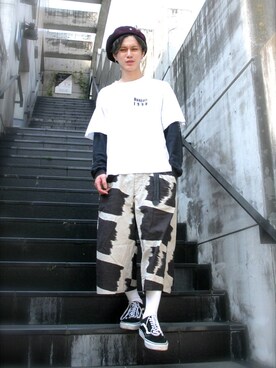 「SASQUATCHfabrix.（サスクワァッチファブリックス）のアイテム」を使った、MANYさん（メンズ・171cm）の春コーディネート