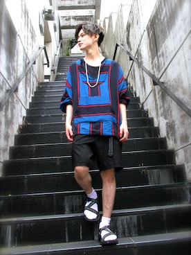 「URU（ウル）のアイテム（アクセサリー）」を使った、MANYさん（メンズ・171cm）の春コーディネート