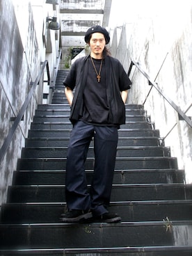 「SASQUATCHfabrix.（サスクワァッチファブリックス）のアイテム」を使った、MANYさん（メンズ・175cm）の春コーディネート
