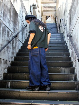 「SASQUATCHfabrix.（サスクワァッチファブリックス）のアイテム」を使った、MANYさん（メンズ・175cm）の秋コーディネート