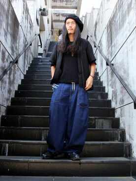 「SASQUATCHfabrix.（サスクワァッチファブリックス）のアイテム」を使った、MANYさん（メンズ・175cm）の秋コーディネート