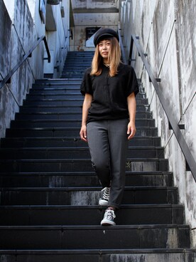 「CHEEKYのアイテム」を使った、MANYさん（レディース・158cm）の秋コーディネート