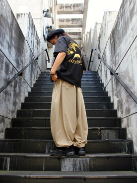 「SASQUATCHfabrix.（サスクワァッチファブリックス）のアイテム」を使った、MANYさん（メンズ・175cm）の秋コーディネート