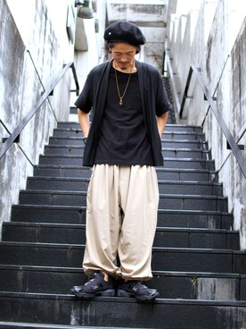 「SASQUATCHfabrix.（サスクワァッチファブリックス）のアイテム」を使った、MANYさん（メンズ・175cm）の秋コーディネート