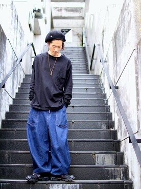 「SASQUATCHfabrix.（サスクワァッチファブリックス）のアイテム」を使った、MANYさん（メンズ・175cm）の秋コーディネート