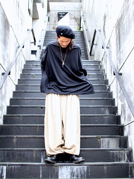 「SASQUATCHfabrix.（サスクワァッチファブリックス）のアイテム」を使った、MANYさん（メンズ・175cm）の秋コーディネート