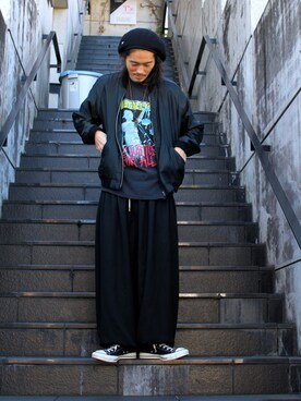「SASQUATCHfabrix.（サスクワァッチファブリックス）のアイテム」を使った、MANYさん（メンズ・175cm）の冬コーディネート