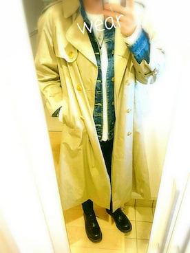 「TOMMY（トミー）のアイテム（デニムジャケット）」を使った、Peaceさん（メンズ・180cm）の秋コーディネート