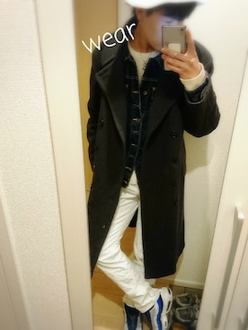 「TOMMY（トミー）のアイテム（デニムジャケット）」を使った、Peaceさん（メンズ・180cm）の秋コーディネート