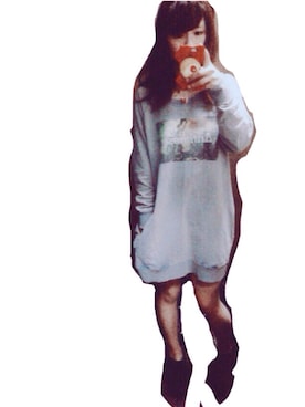 「E hyphen world gallery（イーハイフンワールドギャラリー）のアイテム（ワンピース、グレー系）」を使った、でかマイさん（レディース・160cm）の秋コーディネート