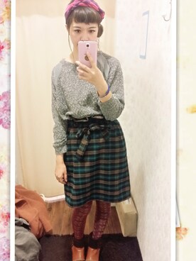 「Crisp」｜唐ayaさん（レディース・163cm）の冬コーディネート