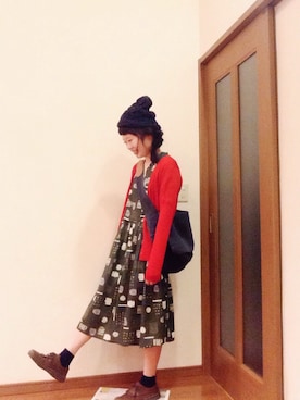 「CIAOPANIC（チャオパニック）のアイテム（帽子）」を使った、ふかみさん（レディース・158cm）の秋コーディネート