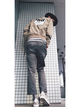 「YMC（ワイエムシー）のアイテム（帽子）」を使った、MASAHIROさん（メンズ・180cm）の冬コーディネート