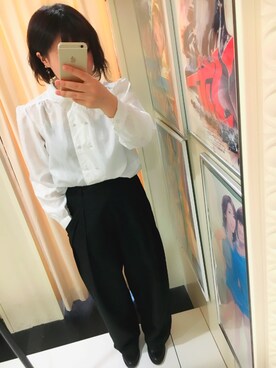 「HARE（ハレ）のアイテム（ピアス（両耳用））」を使った、ざわ子さん（レディース・153cm）の春コーディネート