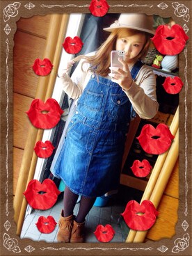 「春ニット」｜「アイテム（つなぎ/オールインワン）」を使った、c.a.eさん（レディース・151cm）の春コーディネート