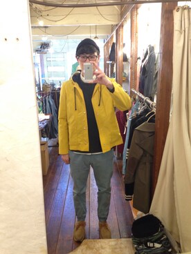 「Peter Jensen（ピーターイェンセン）のアイテム」を使った、Masaki Egawaさん（メンズ・181cm）の秋コーディネート