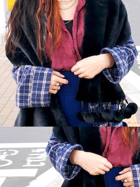 「タータンチェック」｜Loozyさん（レディース・159cm）の秋コーディネート