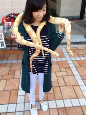 「アイテム（チャーム、オレンジ系）」を使った、hanhan_菜さん（レディース・163cm）の冬コーディネート