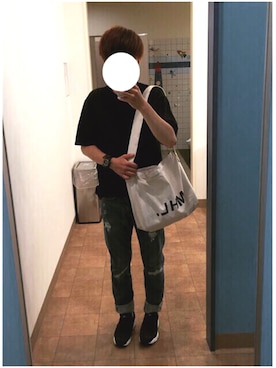 「niko and...（ニコアンド）のアイテム（その他）」を使った、慶太さん（メンズ・171cm）の夏コーディネート