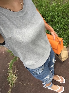 「OLD NAVY（オールドネイビー）のアイテム（ビーチサンダル）」を使った、aswearさん（レディース・163cm）の秋コーディネート