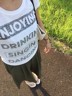 「OLD NAVY（オールドネイビー）のアイテム（ビーチサンダル）」を使った、aswearさん（レディース・163cm）の秋コーディネート