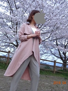 「アイテム（つなぎ/オールインワン、グレー系）」を使った、aswearさん（レディース・163cm）の春コーディネート