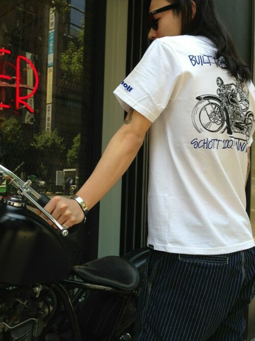 schott × STUSSY コラボTシャツ