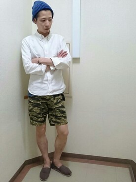 「SCOSHA（スコーシャ）のアイテム」を使った、Y.A.a.m.さん（メンズ・174cm）の春コーディネート