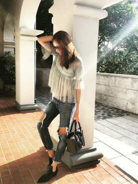 「MichaelKors」｜「アイテム（ブーティ）」を使った、Chaylen さん（レディース・173cm）の秋コーディネート