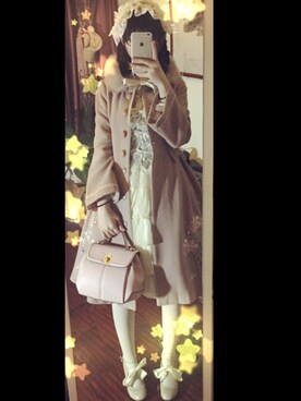 「lolitafashion」｜「アイテム（ダウンジャケット/コート）」を使った、FFFTsubakiさん（レディース・172cm）の冬コーディネート