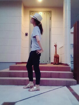 「SLOBE IENA（スローブイエナ）のアイテム（メガネ）」を使った、hamu123さん（レディース・167cm）の夏コーディネート