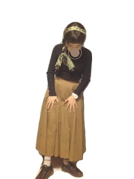 「handmade」｜「アイテム（財布/小物）」を使った、saori ❁﻿さん（レディース・152cm）の秋コーディネート