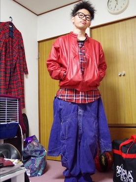 「FILA（フィラ）のアイテム（バングル/リストバンド）」を使った、まちゃち@Epic.さん（メンズ・170cm）の冬コーディネート