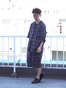 「静岡」｜「アイテム（セットアップ）」を使った、まちゃち@Epic.さん（メンズ・170cm）の夏コーディネート