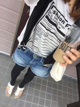 「RCWB（アールシーダブリュービー）のアイテム（パンツ）」を使った、のりをさん（レディース・160cm）の夏コーディネート