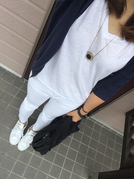 「adidas（アディダス）のadidas Originals / STAN SMITH W（スニーカー）」を使った、のりをさん（レディース・160cm）の夏コーディネート