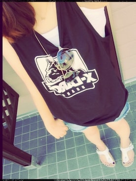 「RCWB（アールシーダブリュービー）のアイテム（パンツ）」を使った、のりをさん（レディース・160cm）の夏コーディネート