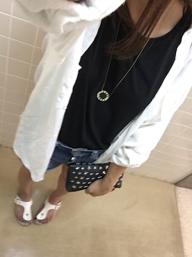 「RCWB（アールシーダブリュービー）のアイテム（パンツ）」を使った、のりをさん（レディース・160cm）の夏コーディネート