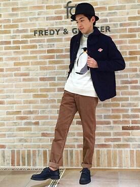 「アニマル」｜「アイテム（その他アウター）」を使った、マサくんさん（メンズ・173cm）の秋コーディネート