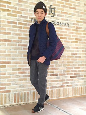 「FREDY&GLOSTER（フレディアンドグロスター）のアイテム（その他アウター）」を使った、マサくんさん（メンズ・173cm）の冬コーディネート