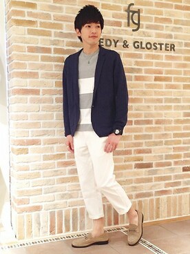 「ホワイトパンツ祭り」｜マサくんさん（メンズ・173cm）の春コーディネート
